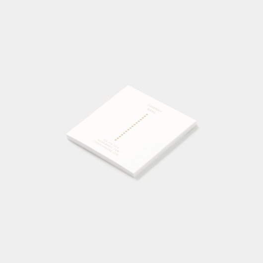 Gold Dots Minimalistisch einfach Beruflich Post-it Klebezettel (angewinkelt)