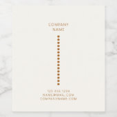 Gold Dots Minimalistisch einfach Beruflich Weinetikett (Einzelnes Label)