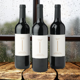 Gold Dots Minimalistisch einfach Beruflich Weinetikett