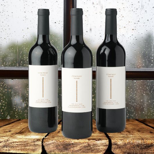 Gold Dots Minimalistisch einfach Beruflich Weinetikett