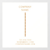 Gold Dots Minimalistisch einfacher Qr Code Cream Fensteraufkleber (Blatt)