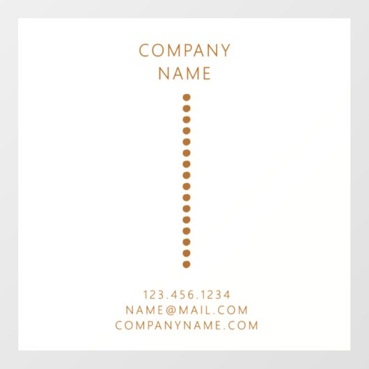 Gold Dots Minimalistisch einfacher Qr Code Cream Fensteraufkleber (Blatt)