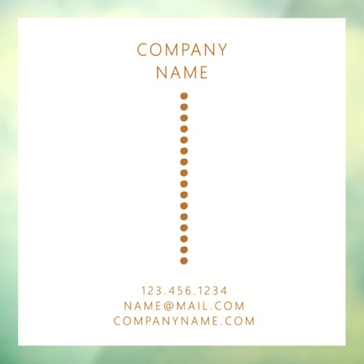 Gold Dots Minimalistisch einfacher Qr Code Cream Fensteraufkleber (Blatt 3)