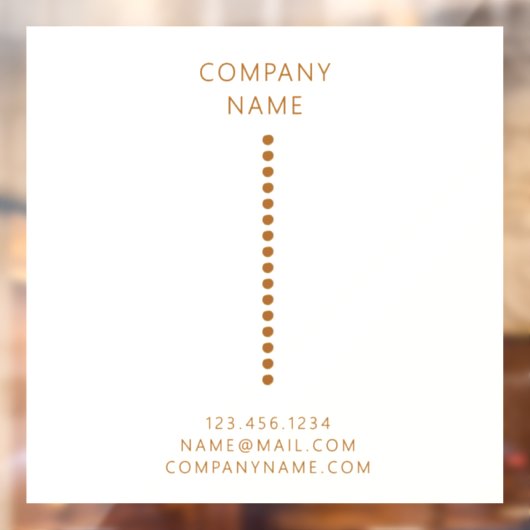 Gold Dots Minimalistisch einfacher Qr Code Cream Fensteraufkleber (Blatt 2)