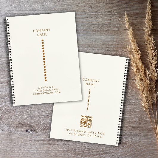 Gold Dots Minimalistisch einfacher Qr Code Cream Notizblock