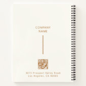 Gold Dots Minimalistisch einfacher Qr Code Cream Notizblock (Rückseite)