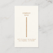 Gold Dots Minimalistisch einfacher Qr Code Cream Visitenkarte (Rückseite)