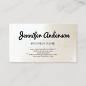 Gold Dots Moderne Elegante Metallic Beauty Visitenkarte (Rückseite)