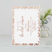 Gold Dots Muster Hochzeitsfolie gepresst Einladung (Stehend vorne)