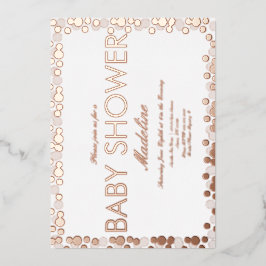 Gold Dots Muster Kinderduschfolie Einladung