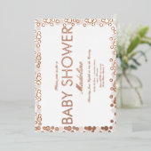 Gold Dots Muster Kinderduschfolie Einladung (Stehend vorne)