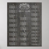 Gold Dots Wedding Chalkboard Gästekarte Poster (Vorne)
