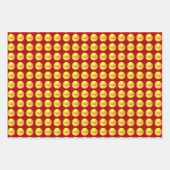 Gold Dots Wrapping Paper Flat Sheet Set 3 Geschenkpapier Set (Vorderseite 2)