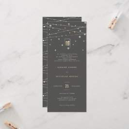 Gold Double Happiness Fairy Lights Chinesische Hoc Einladung