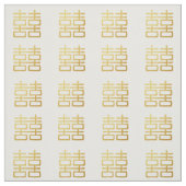 Gold Double Happiness Lanterns Custom Fabric Stoff (Muster)