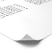 Gold Double Happy Seating Chart Poster (Ecke)