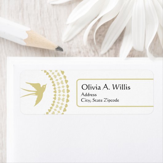Gold Dove Religious Address Label (Insitu)