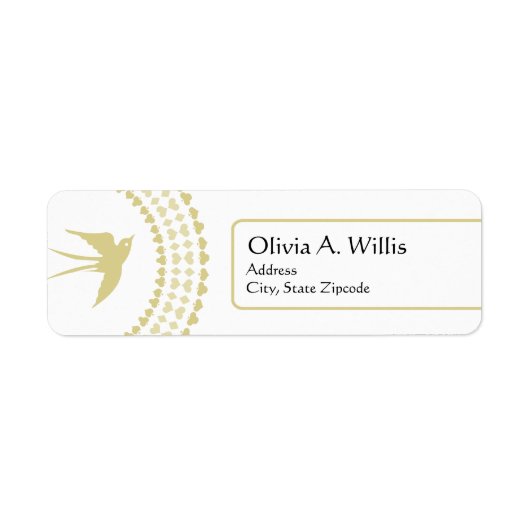 Gold Dove Religious Address Label (Vorne)