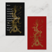 GOLD DRAGON Asian Design Visitenkarte (Vorne/Hinten)