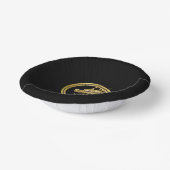 Gold Dragon-Black und Gold Pappteller (Gewinkelt)