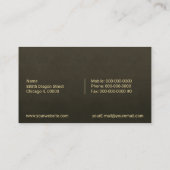 Gold Dragon Business Card Visitenkarte (Rückseite)