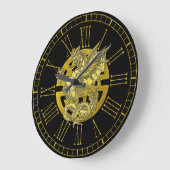 Gold Dragon Chinese Symbol Prosperity Große Wanduhr (Winkel)