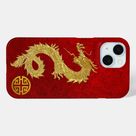 Gold Dragon Chinesisches Wohlstandssymbol Case-Mate iPhone Hülle (Rückseite (Horizontal))