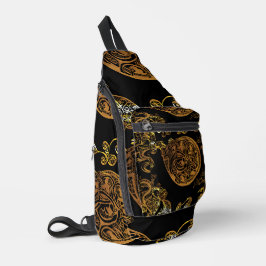 Gold Dragon Crossbody Bag