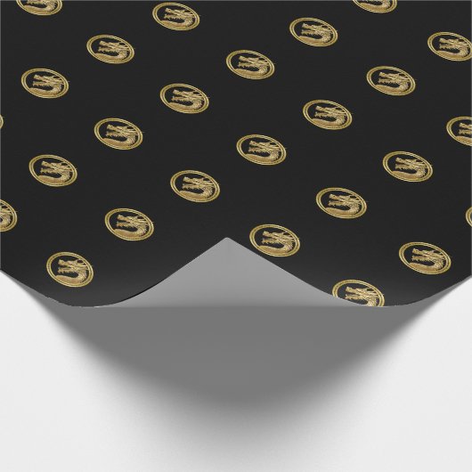 Gold Dragon Geschenkpapier (Ecke)