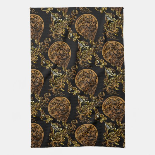 Gold Dragon Geschirrtuch (Vertikal)