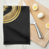 Gold Dragon- Geschirrtuch (Viertel Falte)