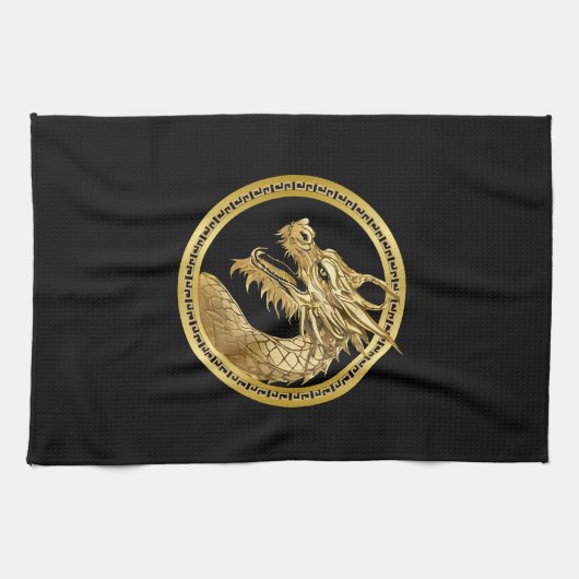 Gold Dragon- Geschirrtuch (Horizontal)