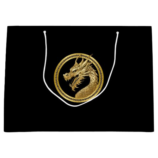 Gold Dragon Große Geschenktüte (Vorderseite)
