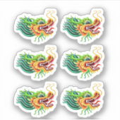 Gold-Dragon-Head Aufkleber (Vorderseite)