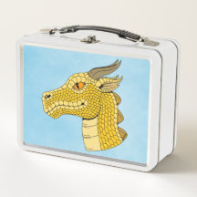 Gold Dragon Head in Profil