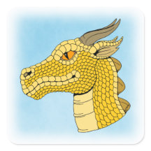 Gold Dragon Head in Profil