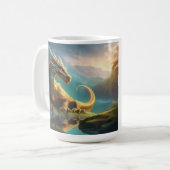 Gold Dragon Kaffeetasse (Vorderseite Links)