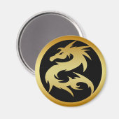 GOLD DRAGON MAGNET (Vorderseite/Rückseite)