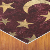 Gold Dragon on Burgundy with Stars Moon Monogram  Yogamatte