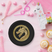 Gold Dragon Pappteller (Party)