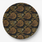 Gold Dragon Pappteller (Vorderseite)