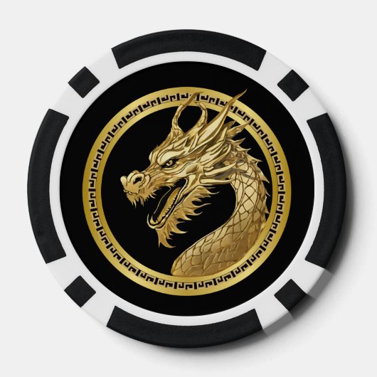 Gold Dragon- Pokerchips (Rückseite)