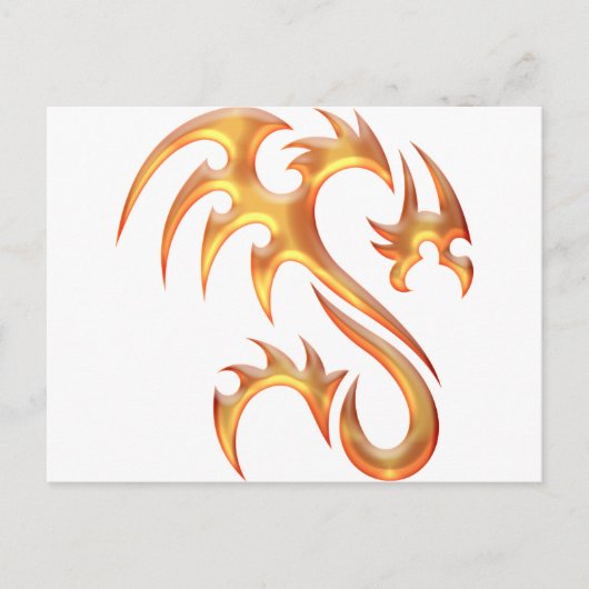 Gold Dragon Postkarte (Vorderseite)