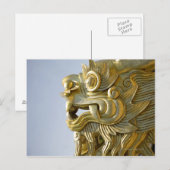 Gold Dragon Postkarte (Vorne/Hinten)