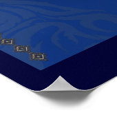 Gold Dragon Print Poster (Ecke)