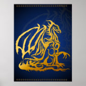 Gold Dragon Print Poster (Vorne)