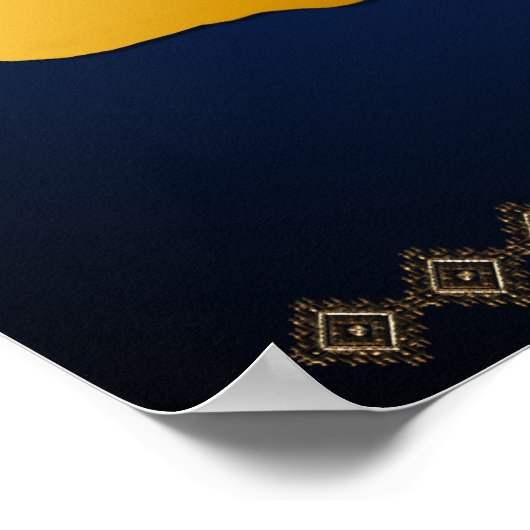 Gold Dragon Print Poster (Ecke)