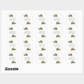 Gold Dragon Save the Date Stickers (Blatt)