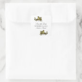 Gold Dragon Save the Date Stickers (Tasche)