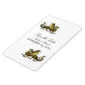 Gold Dragon speichert das Datum Magnet (Linke Seite)
